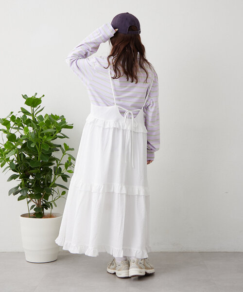 w closet（ダブルクローゼット）の「ボーダーポロT（Tシャツ/カットソー・レディース・パープル/ブルー/アイボリー・FREE）」の12枚目の写真