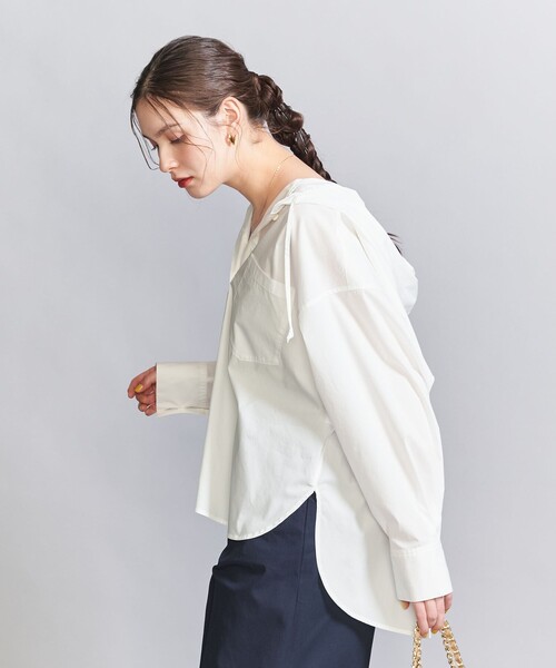 BEAUTY&YOUTH UNITED ARROWS（ビューティーアンドユースユナイテッドアローズ）の「フード ボリュームシャツ（シャツ/ブラウス・レディース・ホワイト/ダークグレー/ライトブルー/コバルトブルー・S/M）」の10枚目の写真