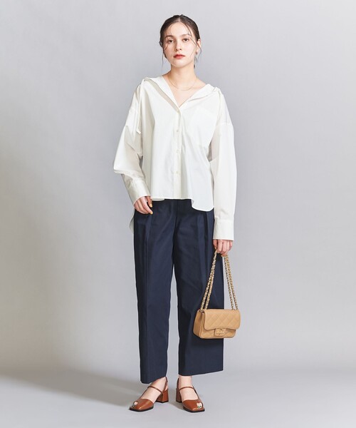 BEAUTY&YOUTH UNITED ARROWS（ビューティーアンドユースユナイテッドアローズ）の「フード ボリュームシャツ（シャツ/ブラウス・レディース・ホワイト/ダークグレー/ライトブルー/コバルトブルー・S/M）」の9枚目の写真