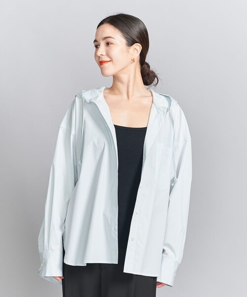 BEAUTY&YOUTH UNITED ARROWS（ビューティーアンドユースユナイテッドアローズ）の「フード ボリュームシャツ（シャツ/ブラウス・レディース・ホワイト/ダークグレー/ライトブルー/コバルトブルー・S/M）」の8枚目の写真