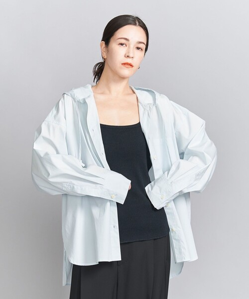 BEAUTY&YOUTH UNITED ARROWS（ビューティーアンドユースユナイテッドアローズ）の「フード ボリュームシャツ（シャツ/ブラウス・レディース・ホワイト/ダークグレー/ライトブルー/コバルトブルー・S/M）」の7枚目の写真