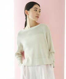 メッシュ クロップドニット