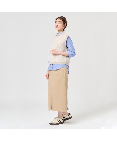 TOKYO SHIRTS（トウキョウシャツ）の「鹿の子フレンチ レディースニットベスト（ベスト・レディース・ライトグレー/グリーン・M/L）」の14枚目の写真