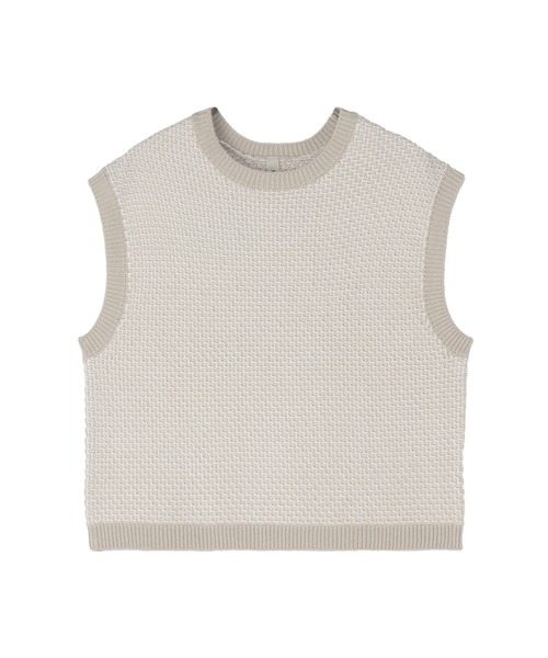 TOKYO SHIRTS（トウキョウシャツ）の「鹿の子フレンチ レディースニットベスト（ベスト・レディース・ライトグレー/グリーン・M/L）」の15枚目の写真