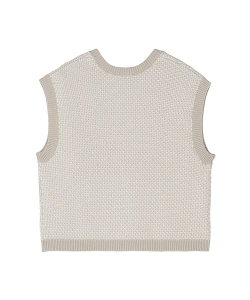 TOKYO SHIRTS（トウキョウシャツ）の「鹿の子フレンチ レディースニットベスト（ベスト・レディース・ライトグレー/グリーン・M/L）」の16枚目の写真