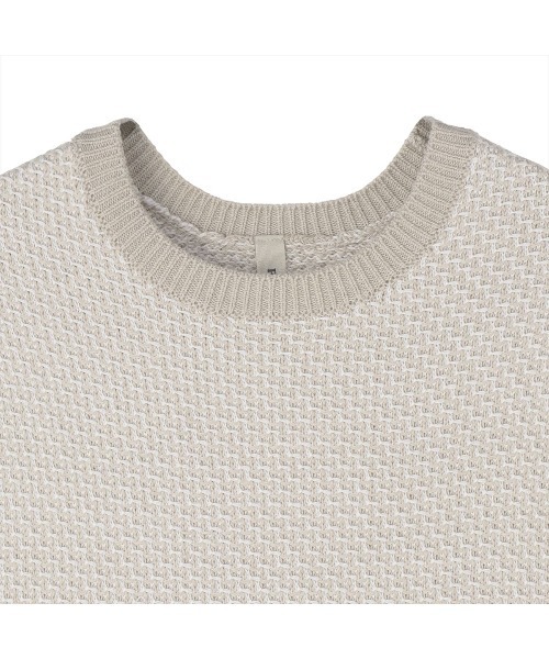 TOKYO SHIRTS（トウキョウシャツ）の「鹿の子フレンチ レディースニットベスト（ベスト・レディース・ライトグレー/グリーン・M/L）」の3枚目の写真