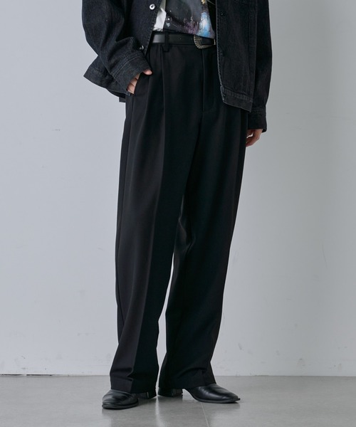 COLONY 2139(コロニートゥーワンスリーナイン)の「TRPUミッドライズ2タックスラックス(スラックス・メンズ・グレー/ブラック・MEDIUM/LARGE)」の2枚目の写真