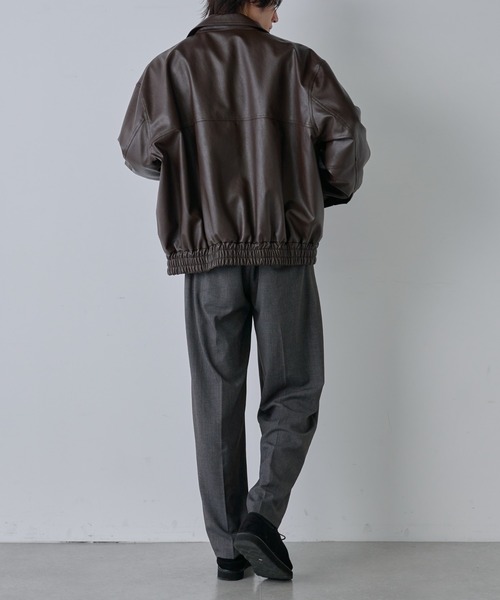 COLONY 2139(コロニートゥーワンスリーナイン)の「TRPUミッドライズ2タックスラックス(スラックス・メンズ・グレー/ブラック・MEDIUM/LARGE)」の12枚目の写真