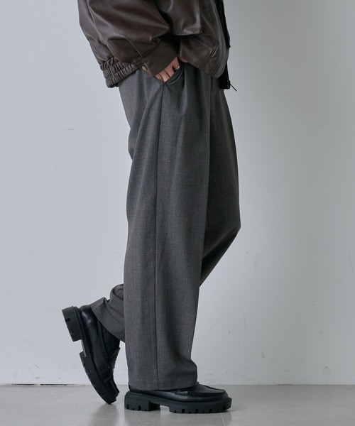 COLONY 2139(コロニートゥーワンスリーナイン)の「TRPUミッドライズ2タックスラックス(スラックス・メンズ・グレー/ブラック・MEDIUM/LARGE)」の5枚目の写真