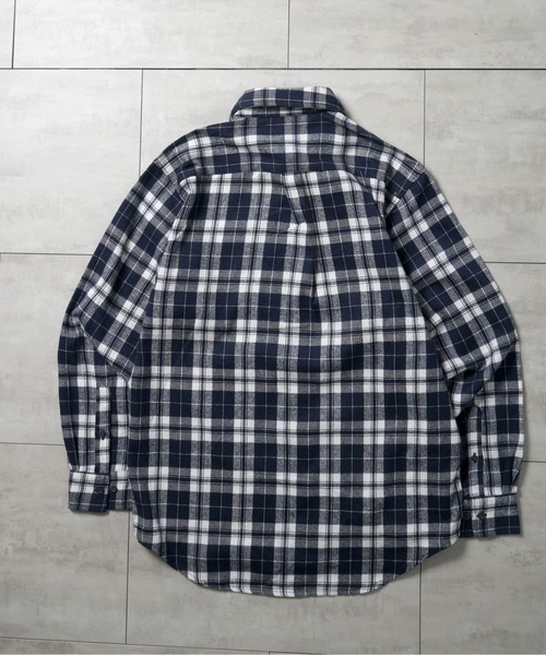 別注【Healthknit Product】Vintage-like check flannel shirt