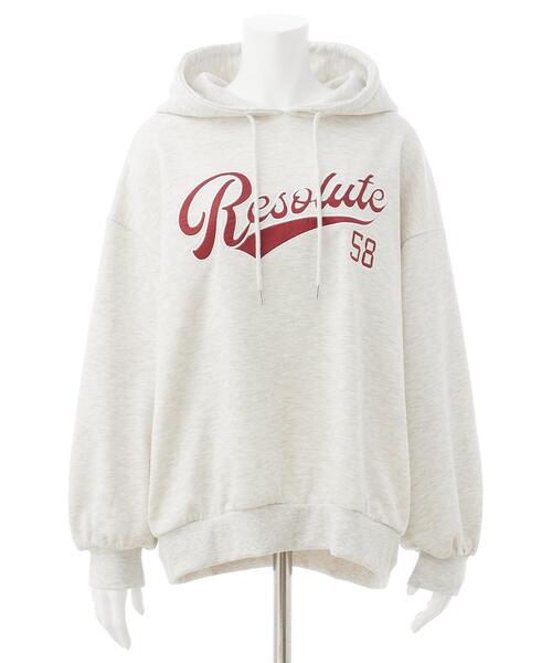 INGNI（イング）の「ベースボールロゴパーカーチュニック（パーカー・レディース・ブラック×グレー/ベージュ系その他/ベージュ系その他2/レッド系・M）」の5枚目の写真