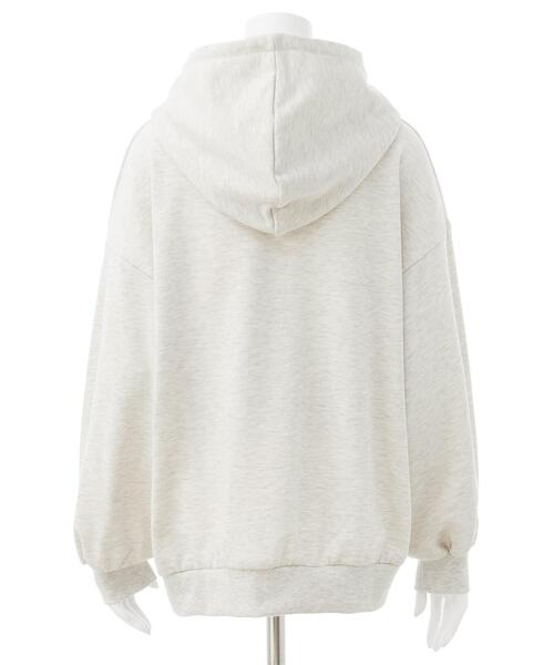 INGNI（イング）の「ベースボールロゴパーカーチュニック（パーカー・レディース・ブラック×グレー/ベージュ系その他/ベージュ系その他2/レッド系・M）」の13枚目の写真