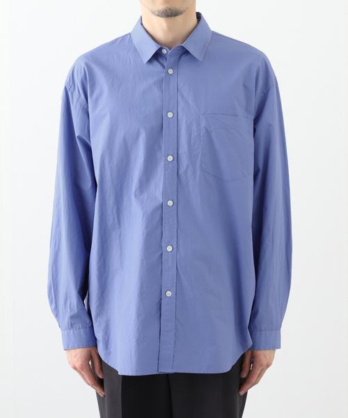 ATON（エイトン）の「ATON (エイトン) SUVIN BROAD WASHED SHIRT BLAGGM0004（シャツ/ブラウス・メンズ・ホワイト/ブルー系その他・6/4）」の6枚目の写真
