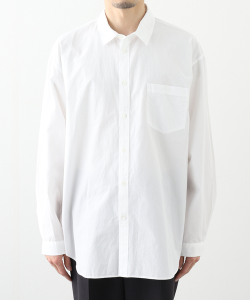 ATON（エイトン）の「ATON (エイトン) SUVIN BROAD WASHED SHIRT BLAGGM0004（シャツ/ブラウス・メンズ・ホワイト/ブルー系その他・6/4）」の9枚目の写真