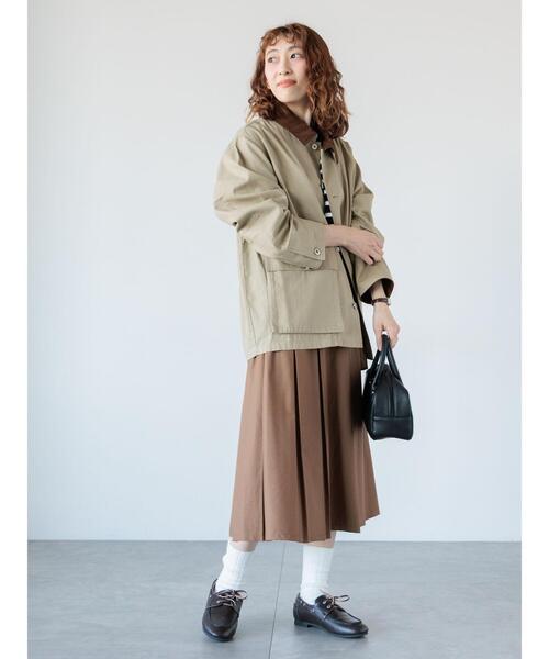 Lugnoncure（ルノンキュール）の「ボックスプリーツスカート《2025spring catalog item》（スカート・レディース・ブラウン/ネイビー/グレー・F）」の6枚目の写真