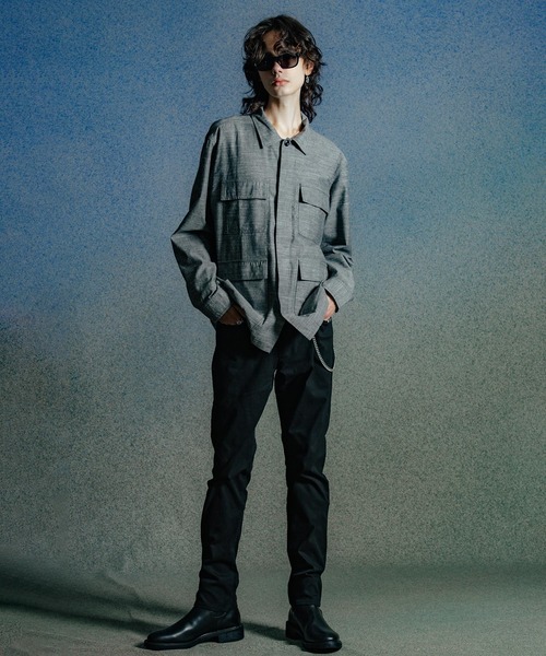 CRIMIE（クライミー）の「JUNGLE FATIGUE CHAMBRAY JACKET（カバーオール・メンズ・ネイビー/ブラック・M/S/XXL/XL/L）」の12枚目の写真