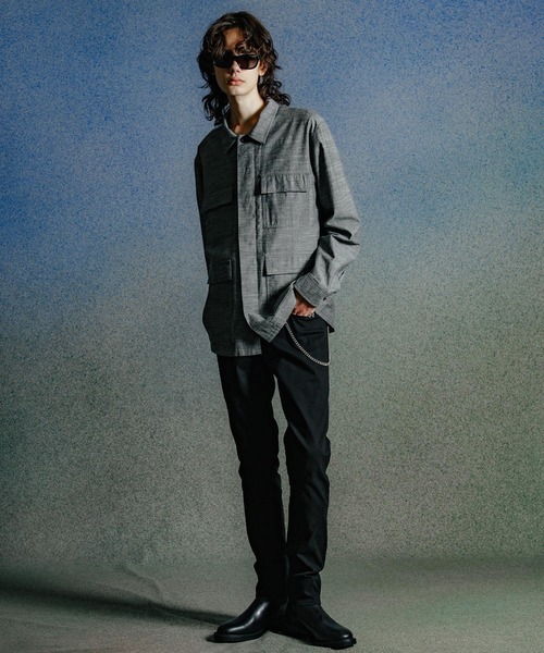 CRIMIE（クライミー）の「JUNGLE FATIGUE CHAMBRAY JACKET（カバーオール・メンズ・ネイビー/ブラック・M/S/XXL/XL/L）」の8枚目の写真