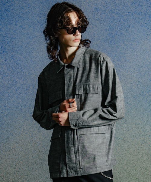 CRIMIE（クライミー）の「JUNGLE FATIGUE CHAMBRAY JACKET（カバーオール・メンズ・ネイビー/ブラック・M/S/XXL/XL/L）」の11枚目の写真