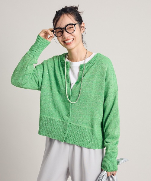 Green　Parks（グリーンパークス）の「BEST PRICE アソート長袖ロゴTシャツ（Tシャツ/カットソー・レディース・ブラック/ブルー/グリーン/ダークグレー・FREE）」の7枚目の写真