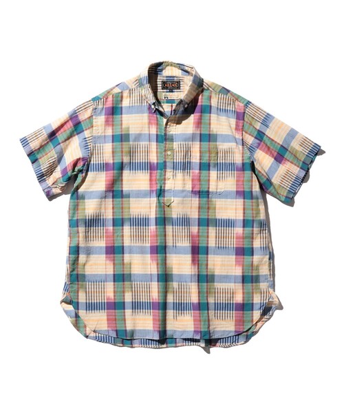 BEAMS PLUS(ビームスプラス)の「イカット マドラス プルオーバー ボタンダウン シャツ クラシック フィット(シャツ/ブラウス・メンズ・ブルー/ホワイト/イエロー・S/M/XL/L)」の7枚目の写真