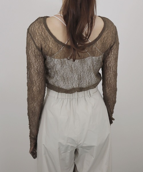 セール】【ZOZO限定】シャーリングレーストップス／shirring