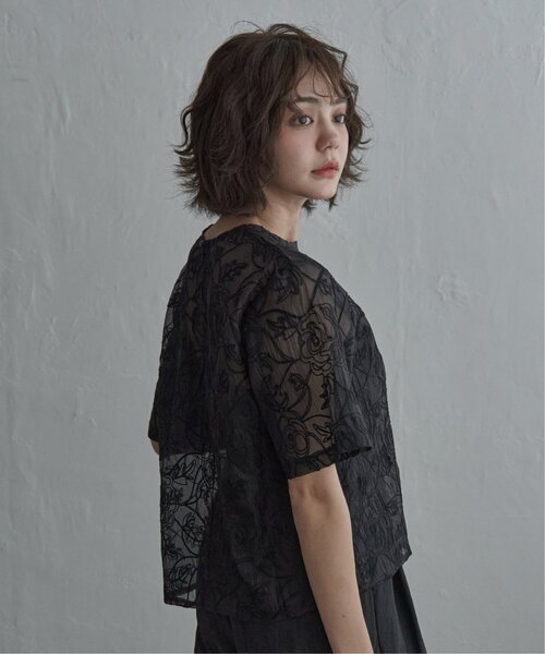 notch.(ノッチ)の「オーガンジーコード刺繍ブラウス(シャツ/ブラウス・レディース・ブラック/アイボリー・M)」の11枚目の写真
