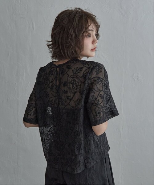 notch.(ノッチ)の「オーガンジーコード刺繍ブラウス(シャツ/ブラウス・レディース・ブラック/アイボリー・M)」の12枚目の写真