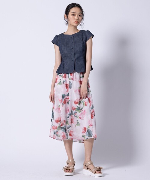 TOCCA(トッカ)の「FULL BLOOM PEONY SKIRT スカート(スカート・レディース・ピンク系5/グリーン系5・0/4)」の15枚目の写真