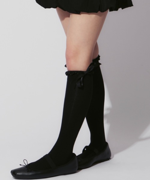 Lolita Ribbon Knee High Socks / ロリータリボンニー