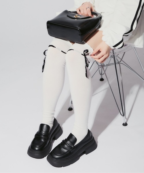 Lolita Ribbon Knee High Socks / ロリータリボンニー