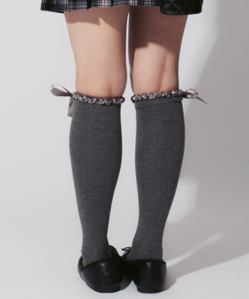 専用✴︎リスりんごJSK、ニーハイ セール】Lolita Ribbon Knee High Socks / ロリータリボンニー