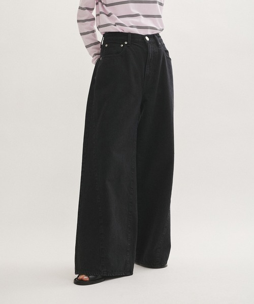 NEEDBY heritage（ニードバイヘリテージ）の「【NEEDBY for ADAM ET ROPE'】別注 BONNIE カスタムフレア（デニムパンツ・レディース・ブルー/ブラック・23/24/25/26）」の11枚目の写真