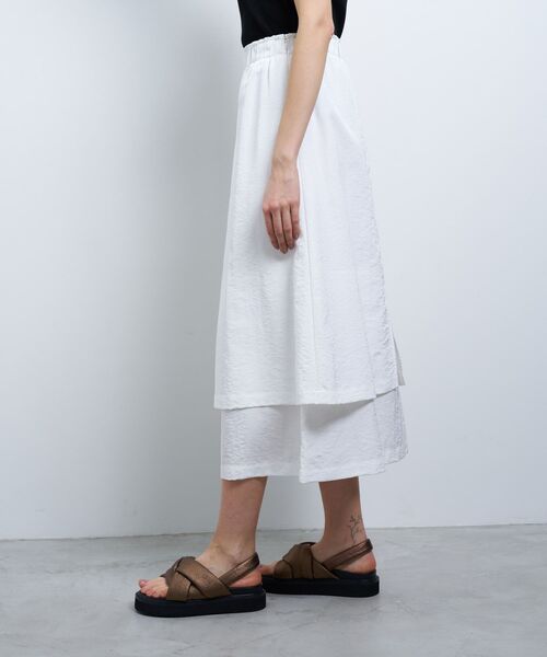 LANVIN en Bleu（ランバンオンブルー）の「撥水レイヤードスカート（スカート・レディース・オレンジ/オフホワイト/ブラック・38/36）」の17枚目の写真