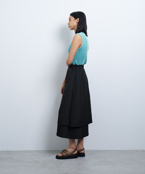 LANVIN en Bleu（ランバンオンブルー）の「撥水レイヤードスカート（スカート・レディース・オレンジ/オフホワイト/ブラック・38/36）」の22枚目の写真