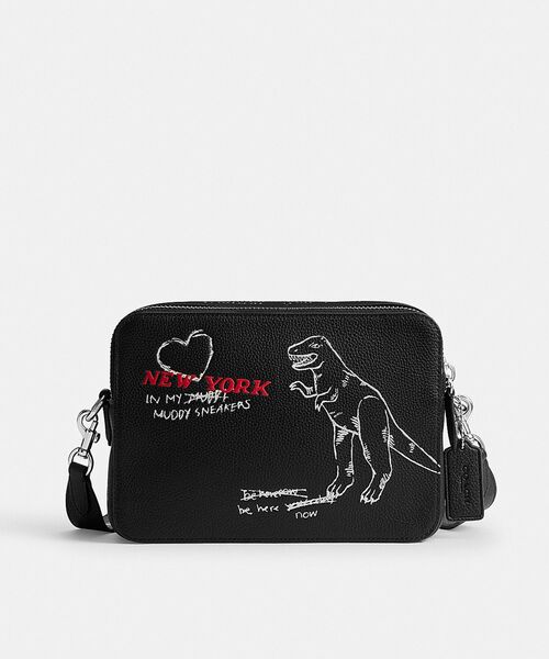 幸*様 COACH ボディバッグ ブラック ロゴパターン COACH（コーチ）の「チャーター クロスボディ バッグ 24・スケッチ