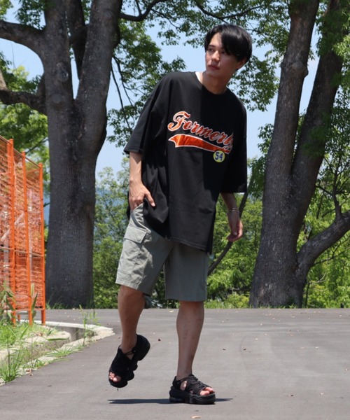 Bling Leads（ブリングリーズ）の「【RS】【Bling leads】ワッペンオーバーサイズTシャツ（Tシャツ/カットソー・レディース・スミクロ/ダークグリーン/ホワイト系2/ホワイト系1/ブルー系2・LARGE/MEDIUM）」の18枚目の写真