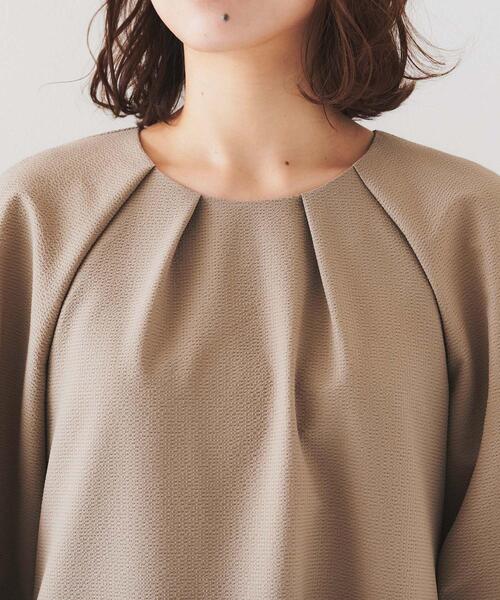 UNTITLED（アンタイトル）の「【ストレッチ/ポケットあり】サッカーワンピース（ワンピース・レディース・ベージュ/ネイビー/チャコールグレー・00/42/44/46/48/01/02/03/04/50）」の21枚目の写真