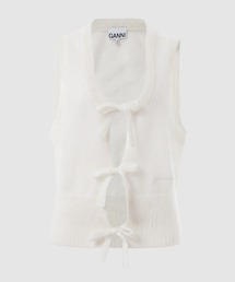 ベスト ジレ SILK MIX SIDELESS VEST / SLEEVES レディース TAN OFFICIAL ONLINE STORE