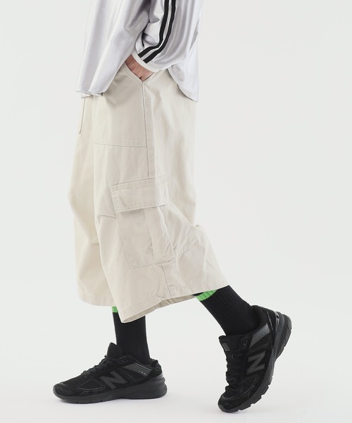 Theater code(シアターコード)の「【26SS再入荷】Wide Silhouette Cargo Half Pants / ワイドシルエット ミドル丈 カーゴ ハーフパンツ(その他パンツ・メンズ・ベージュ/ブラック/カーキ・M/L)」の9枚目の写真