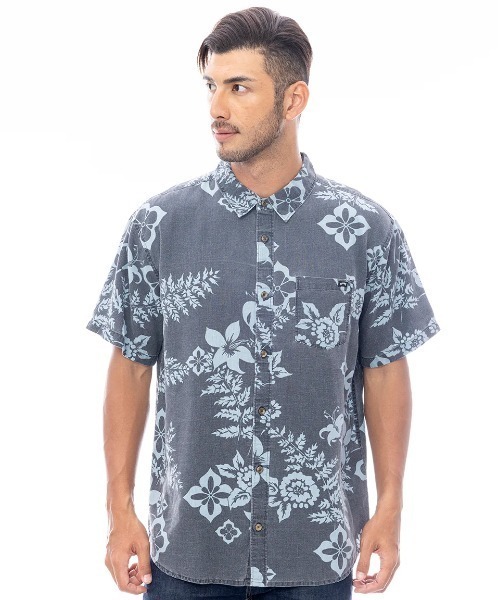 BILLABONG(ビラボン)の「BILLABONG メンズ CORDOBA SS 半袖シャツ 【2025年春夏モデル】/ビラボン総柄プリント半袖シャツ(シャツ/ブラウス・メンズ・ブルー系その他/アイボリー/ブルー・MEDIUM/LARGE/X-LARGE)」の2枚目の写真