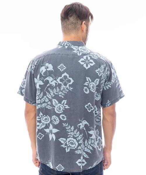BILLABONG(ビラボン)の「BILLABONG メンズ CORDOBA SS 半袖シャツ 【2025年春夏モデル】/ビラボン総柄プリント半袖シャツ(シャツ/ブラウス・メンズ・ブルー系その他/アイボリー/ブルー・MEDIUM/LARGE/X-LARGE)」の4枚目の写真