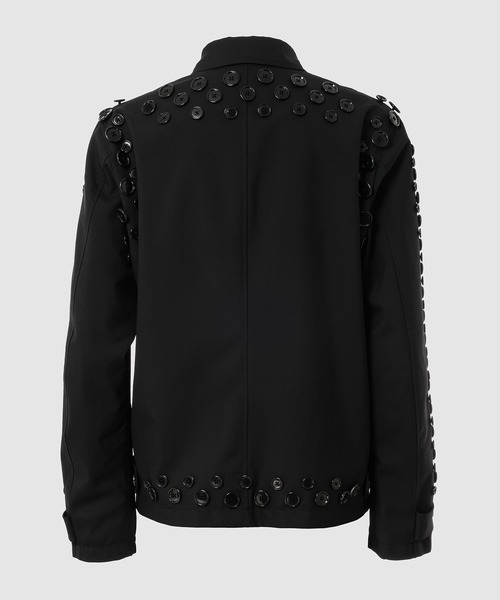 TAKAHIROMIYASHITATheSoloIst.(タカヒロミヤシタザソロイスト)の「zip up brit jacket.(black buttons)(その他アウター・メンズ・ブラック・46)」の2枚目の写真
