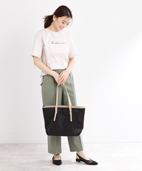 Reflect(リフレクト)の「【夏SALE/大容量/ファスナー付き】マチ付きポリエステルトートバッグ(トートバッグ・レディース・ベージュ系その他7/ブラック系4・00)」の8枚目の写真