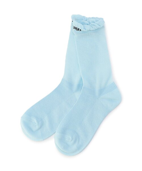 algy（アルジー）の「ハリヌキシースルークルーソックス（ソックス/靴下・キッズ・オフホワイト/サックスブルー/ブラック・21/24）」の3枚目の写真