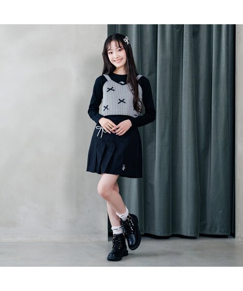 algy（アルジー）の「ハリヌキシースルークルーソックス（ソックス/靴下・キッズ・オフホワイト/サックスブルー/ブラック・21/24）」の12枚目の写真