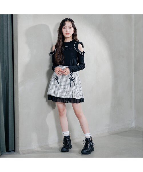 algy（アルジー）の「ハリヌキシースルークルーソックス（ソックス/靴下・キッズ・オフホワイト/サックスブルー/ブラック・21/24）」の11枚目の写真