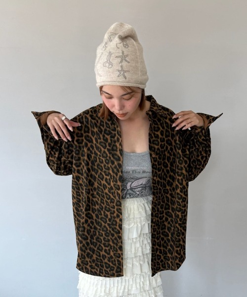 SANSeLF（サンセルフ）の「【SANSeLF】 ビジューグラフィックビーニー ニット帽 ストーン sana25a002（ニットキャップ/ビーニー・レディース・アイボリー/ブラック/グレー・FREE）」の13枚目の写真