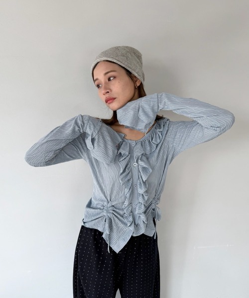 SANSeLF（サンセルフ）の「【SANSeLF】 ビジューグラフィックビーニー ニット帽 ストーン sana25a002（ニットキャップ/ビーニー・レディース・アイボリー/ブラック/グレー・FREE）」の20枚目の写真