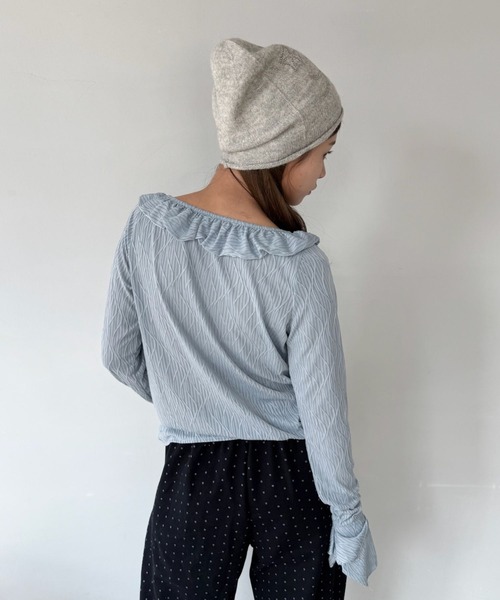 SANSeLF（サンセルフ）の「【SANSeLF】 ビジューグラフィックビーニー ニット帽 ストーン sana25a002（ニットキャップ/ビーニー・レディース・アイボリー/ブラック/グレー・FREE）」の22枚目の写真