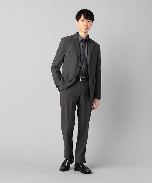 COMME CA MEN（コムサメン）の「【セットアップ対応】福井編み ナイロントリコットジャージー シングルテーラードジャケット（テーラードジャケット・メンズ・ネイビー/チャコールグレー・L/XL/S/M）」の3枚目の写真